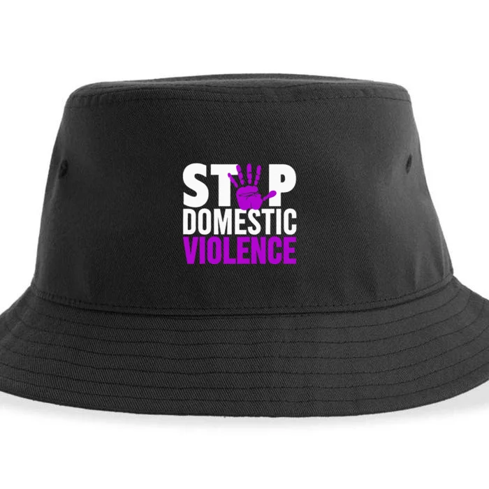 Stop Domestic Violence Domestic Violence Awareness Sustainable Bucket Hat