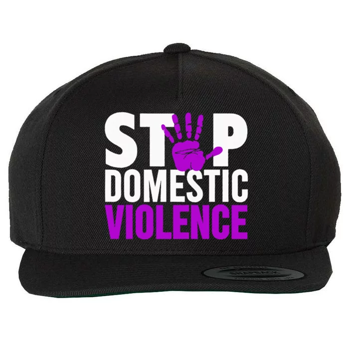 Stop Domestic Violence Domestic Violence Awareness Wool Snapback Cap