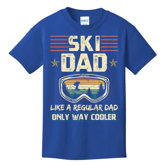 Ski Dad Vintage Retro Goggle Skiing Snow Gift Kids T-Shirt