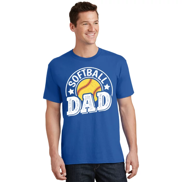 Softball Dad Vintage Softball Gift T-Shirt