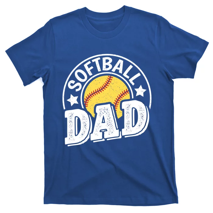 Softball Dad Vintage Softball Gift T-Shirt