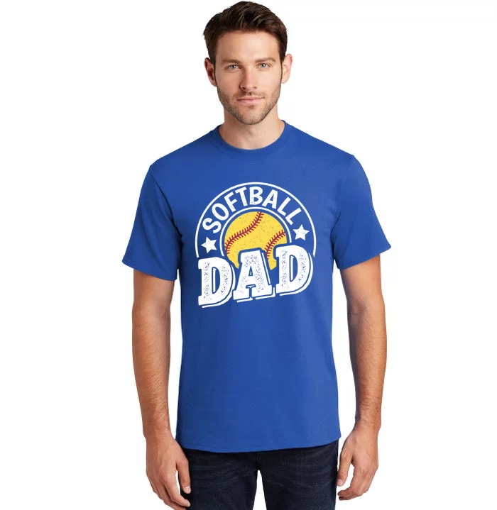 Softball Dad Vintage Softball Gift Tall T-Shirt