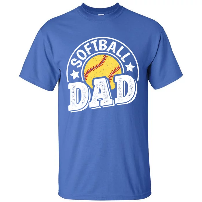 Softball Dad Vintage Softball Gift Tall T-Shirt