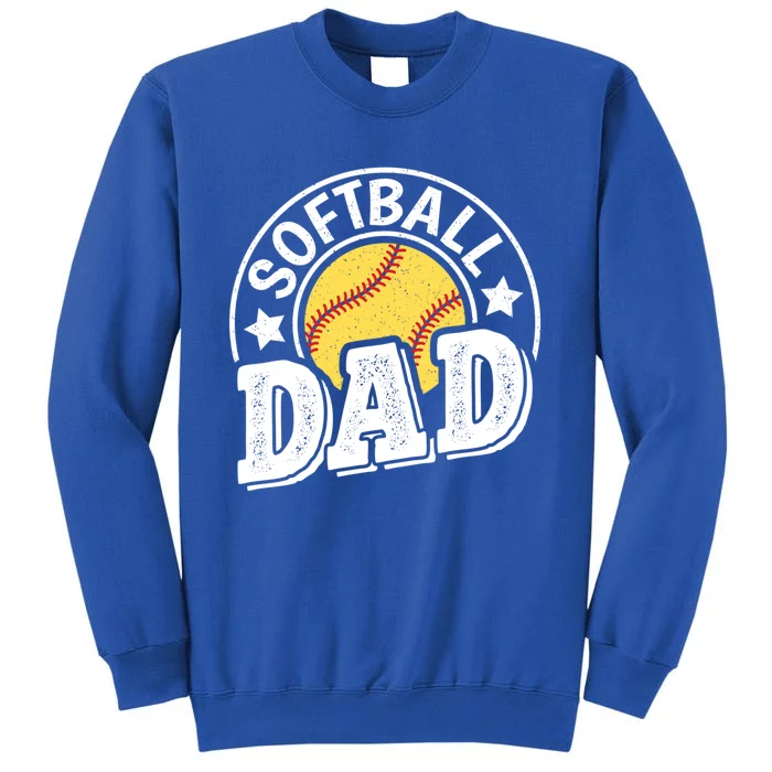 Softball Dad Vintage Softball Gift Tall Sweatshirt