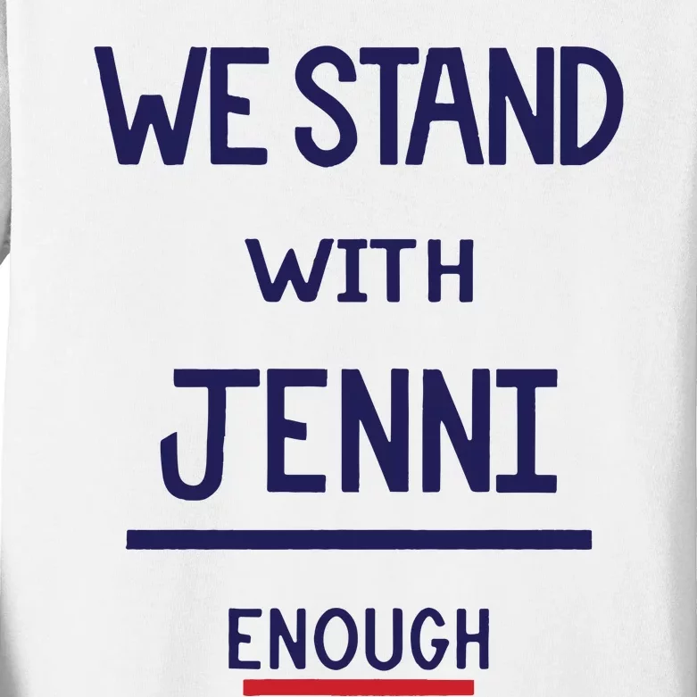 San Diego Wave We Stand With Jenni Enough Kids Long Sleeve Shirt