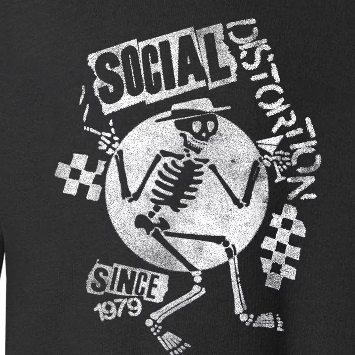 Social Distortion White Spray Skelly Toddler Sweatshirt