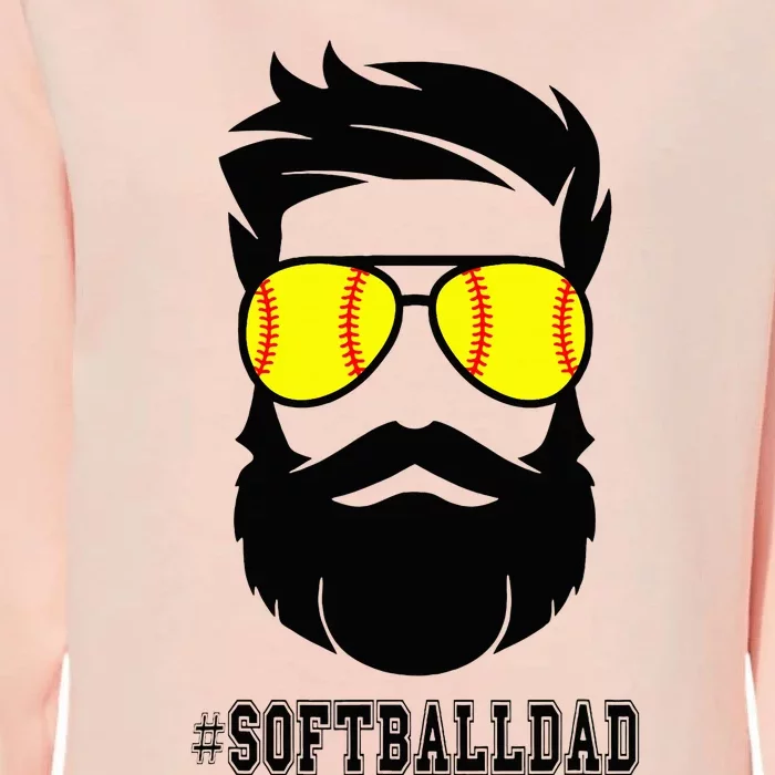 Softball Dad With Beard And Cool Sunglasses Womens California Wash Sweatshirt