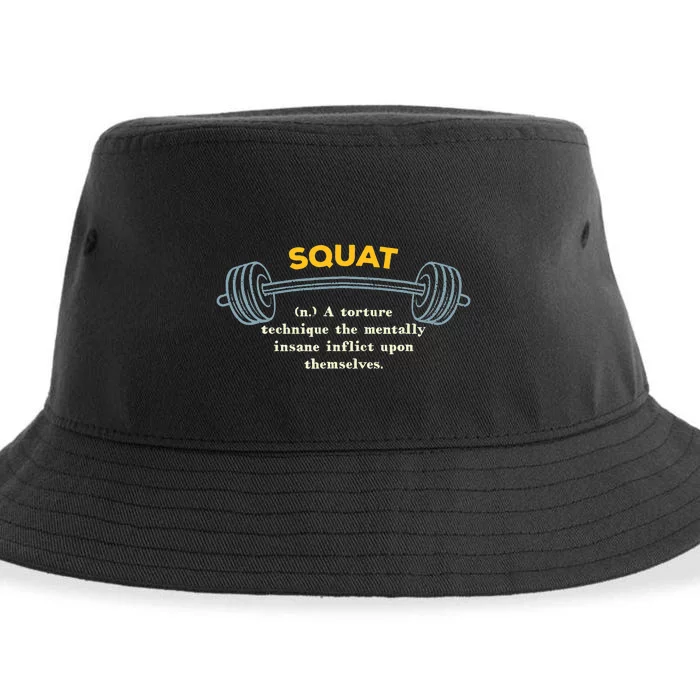 Squat Definition Workout Memes Gym Trending Fitness Sustainable Bucket Hat