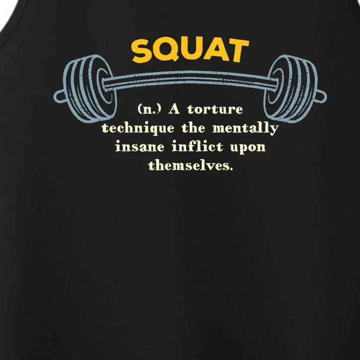 Squat Definition Workout Memes Gym Trending Fitness Performance Tank