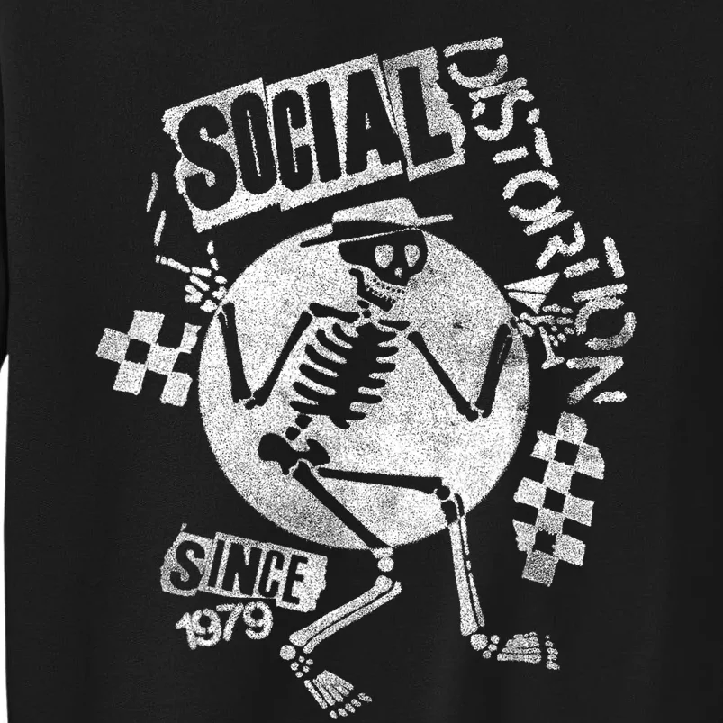 Social Distortion White Spray Skelly Sweatshirt