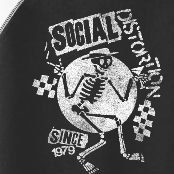 Social Distortion White Spray Skelly Toddler Fine Jersey T-Shirt