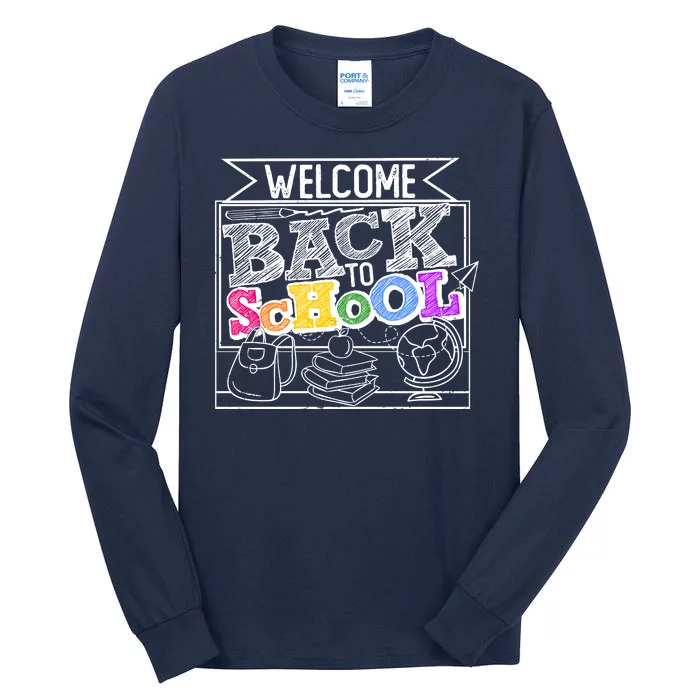 Sketchy Doodle Welcome Back To School Tall Long Sleeve T-Shirt