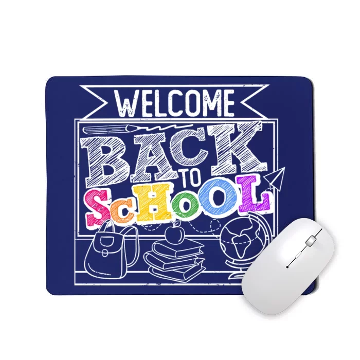 Sketchy Doodle Welcome Back To School Mousepad