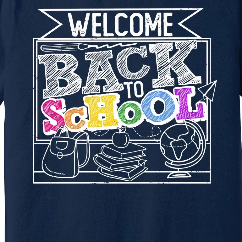 Sketchy Doodle Welcome Back To School Premium T-Shirt