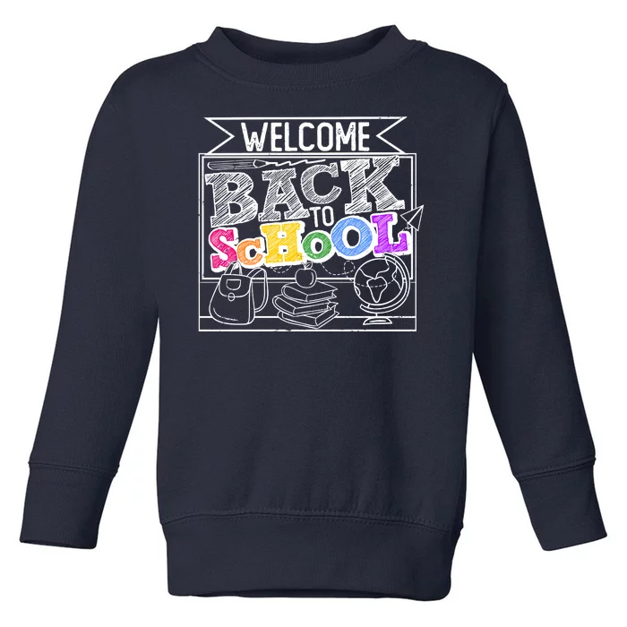 Sketchy Doodle Welcome Back To School Toddler Sweatshirt