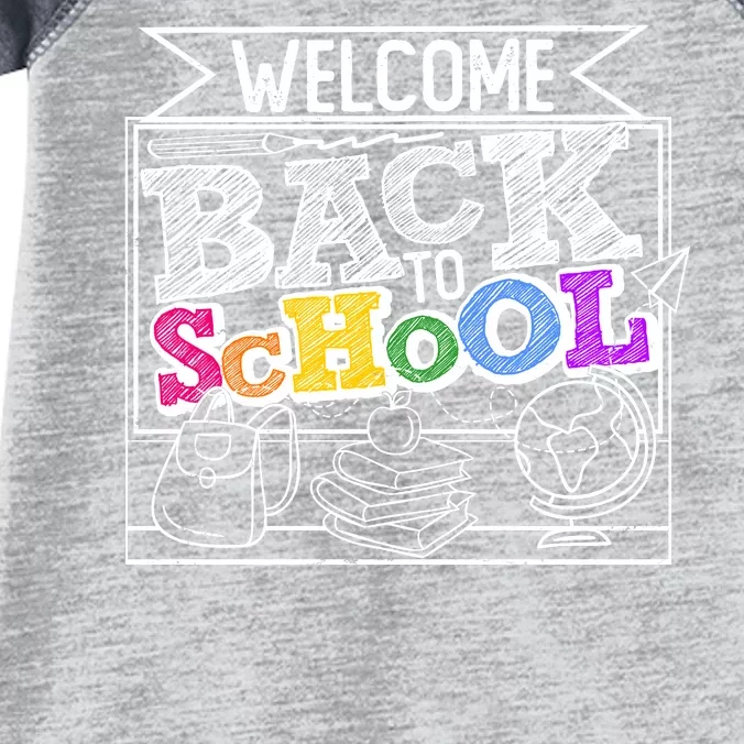 Sketchy Doodle Welcome Back To School Infant Baby Jersey Bodysuit