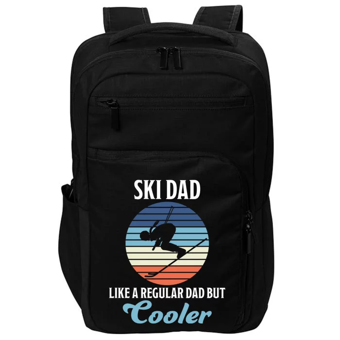 Skiing Dad Winter Sports Slopes Dad Skier Gift Impact Tech Backpack