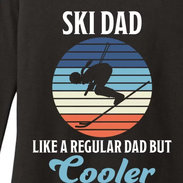 Skiing Dad Winter Sports Slopes Dad Skier Gift Womens CVC Long Sleeve Shirt