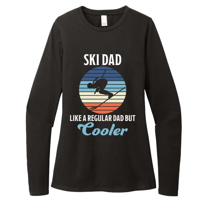 Skiing Dad Winter Sports Slopes Dad Skier Gift Womens CVC Long Sleeve Shirt