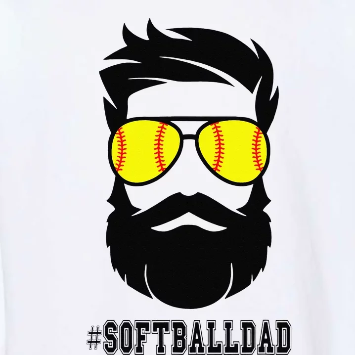 Softball Dad With Beard And Cool Sunglasses Garment-Dyed Sweatshirt