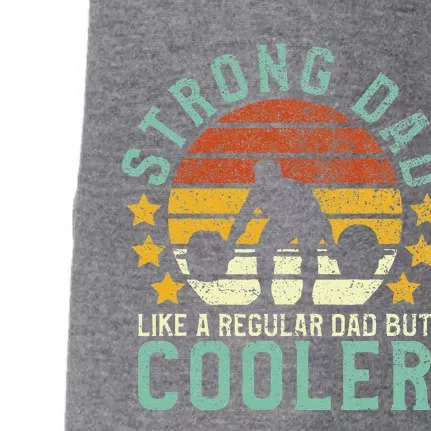 Strong Dad Workout Weight Lifting Fathers Day Gift Doggie 3-End Fleece Hoodie