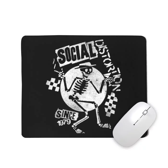 Social Distortion White Spray Skelly Mousepad