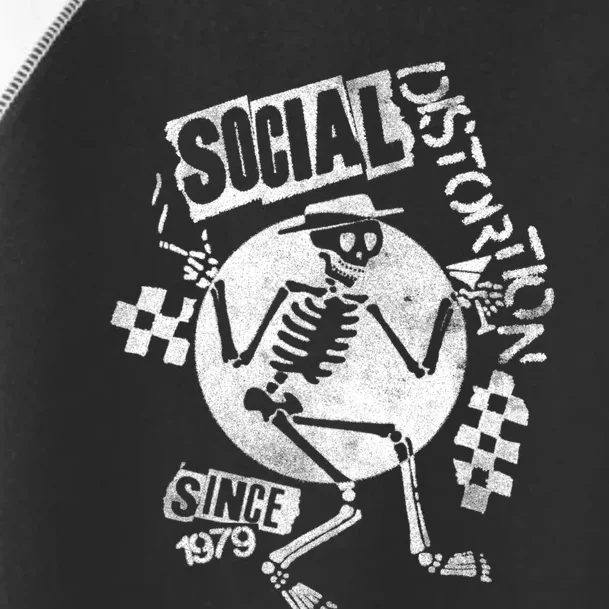 Social Distortion White Spray Skelly Toddler Fine Jersey T-Shirt