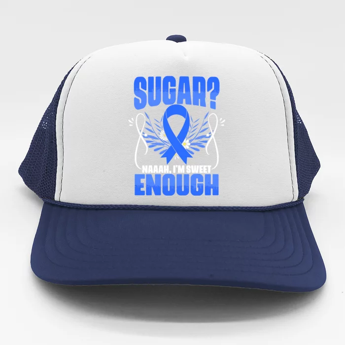 Sugar Diabetes Warrior Support Diabetic Diabetes Awareness Gift Trucker Hat