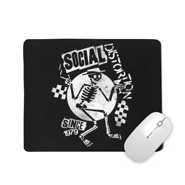 Social Distortion White Spray Skelly Mousepad