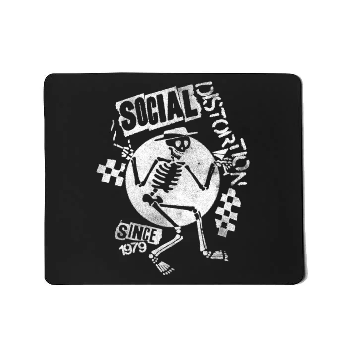 Social Distortion White Spray Skelly Mousepad