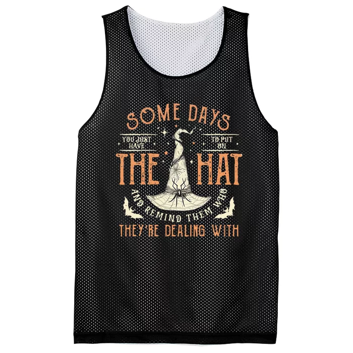 Some Days You Just Have To Put On The Hat Mesh Reversible Basketball Jersey Tank