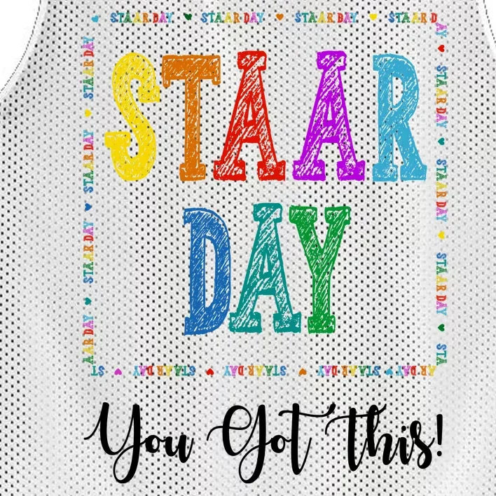 Staar Day You Got This Testing Teacher Motivational Mesh Reversible Basketball Jersey Tank