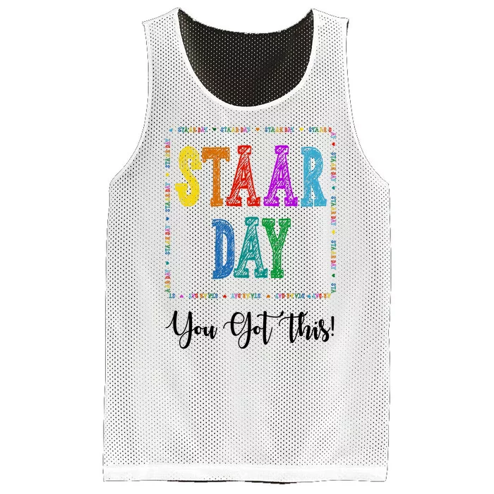 Staar Day You Got This Testing Teacher Motivational Mesh Reversible Basketball Jersey Tank