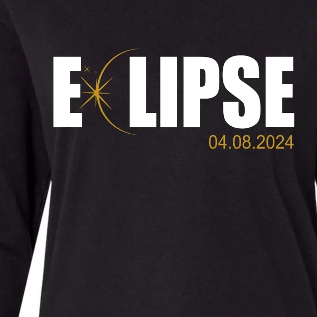 Solar Eclipse 04.08.24 Womens Cotton Relaxed Long Sleeve T-Shirt