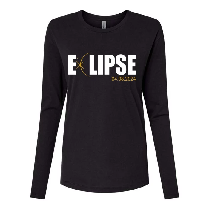 Solar Eclipse 04.08.24 Womens Cotton Relaxed Long Sleeve T-Shirt