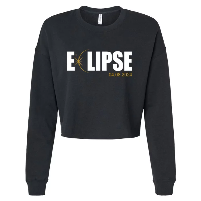 Solar Eclipse 04.08.24 Cropped Pullover Crew