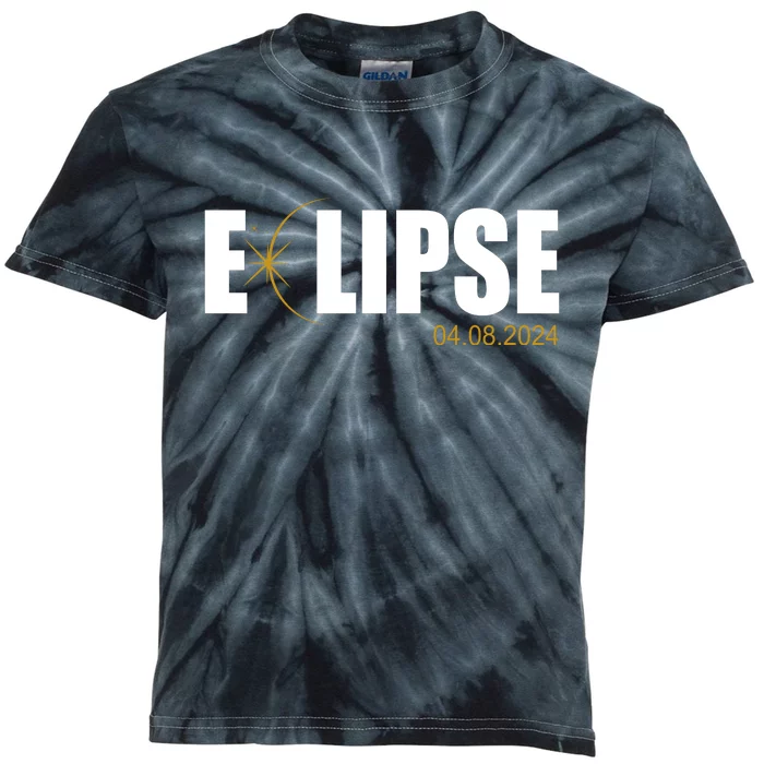 Solar Eclipse 04.08.24 Kids Tie-Dye T-Shirt