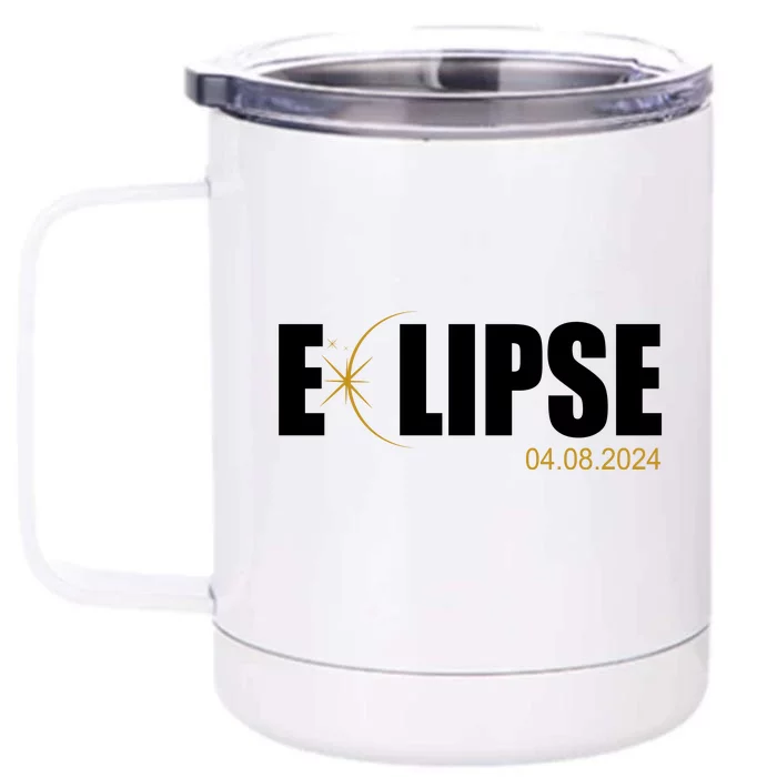 Solar Eclipse 04.08.24 Front & Back 12oz Stainless Steel Tumbler Cup