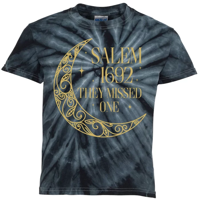 Salem Est 1692 They Missed One Kids Tie-Dye T-Shirt