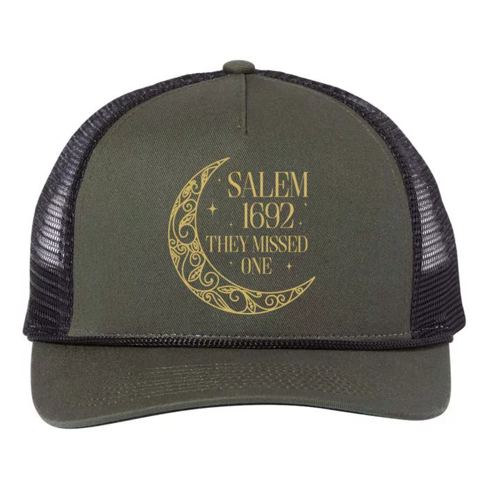 Salem Est 1692 They Missed One Retro Rope Trucker Hat Cap