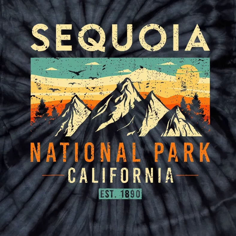 Sequoia Est. 1890 Retro California National Park Tie-Dye T-Shirt