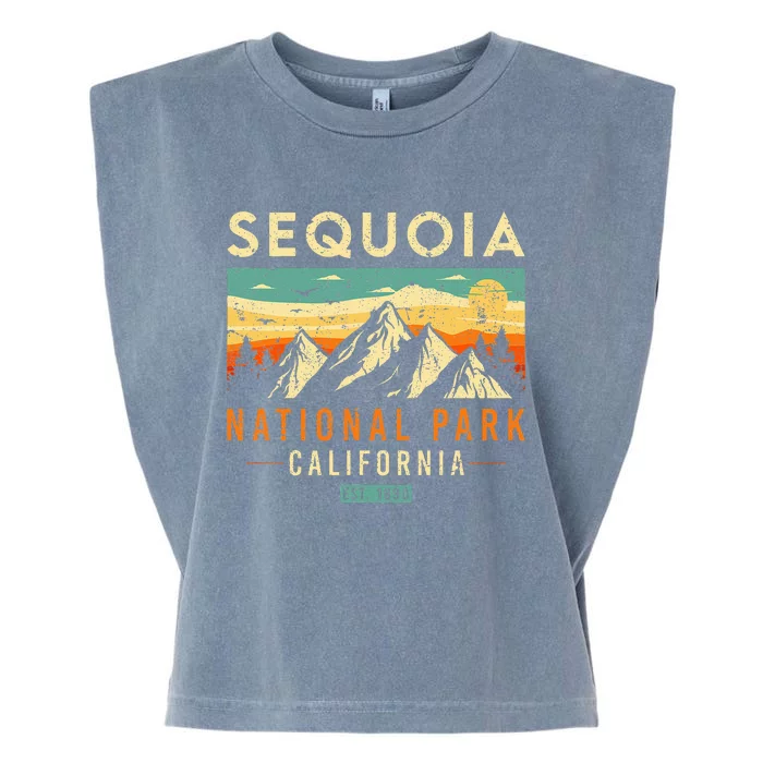 Sequoia Est. 1890 Retro California National Park Garment-Dyed Women's Muscle Tee