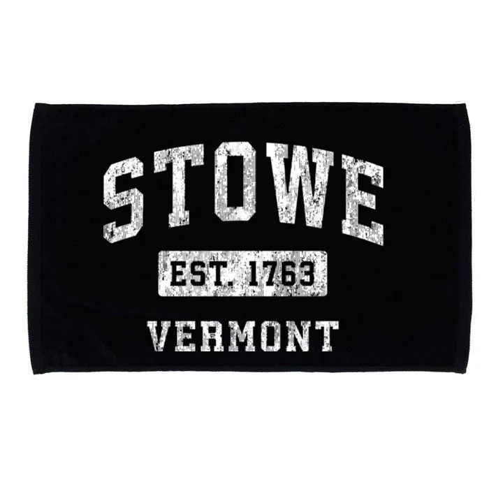 Stowe Est 1763 Vermont Vt Vintage Established Sports Design Microfiber Hand Towel