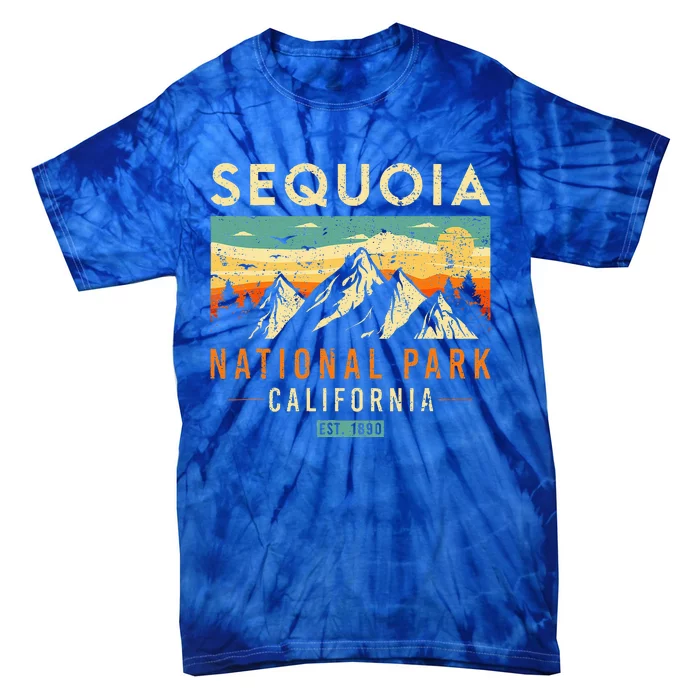 Sequoia Est. 1890 Retro California National Park Tie-Dye T-Shirt