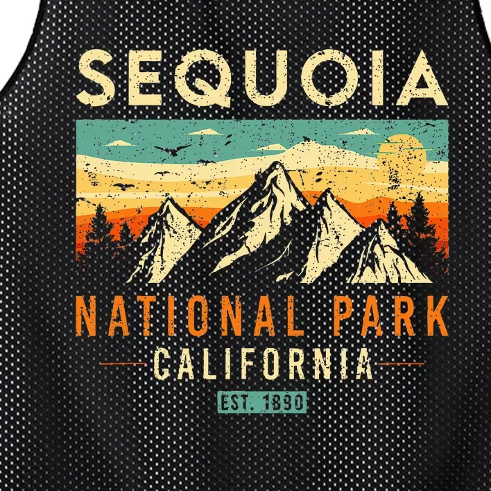 Sequoia Est. 1890 Retro California National Park Mesh Reversible Basketball Jersey Tank