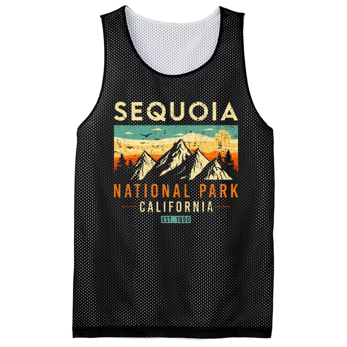 Sequoia Est. 1890 Retro California National Park Mesh Reversible Basketball Jersey Tank