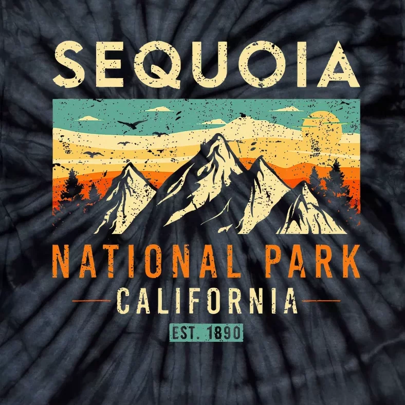 Sequoia Est. 1890 Retro California National Park Tie-Dye T-Shirt