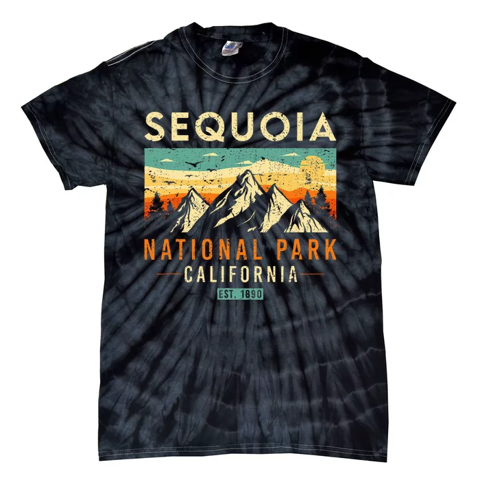 Sequoia Est. 1890 Retro California National Park Tie-Dye T-Shirt