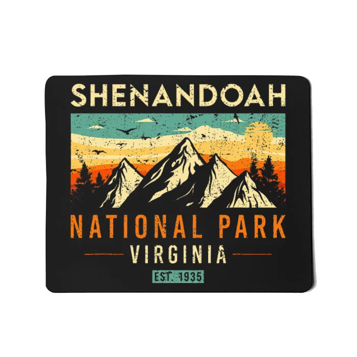 Shenandoah Est. 1935 Retro Virginia National Park Mousepad