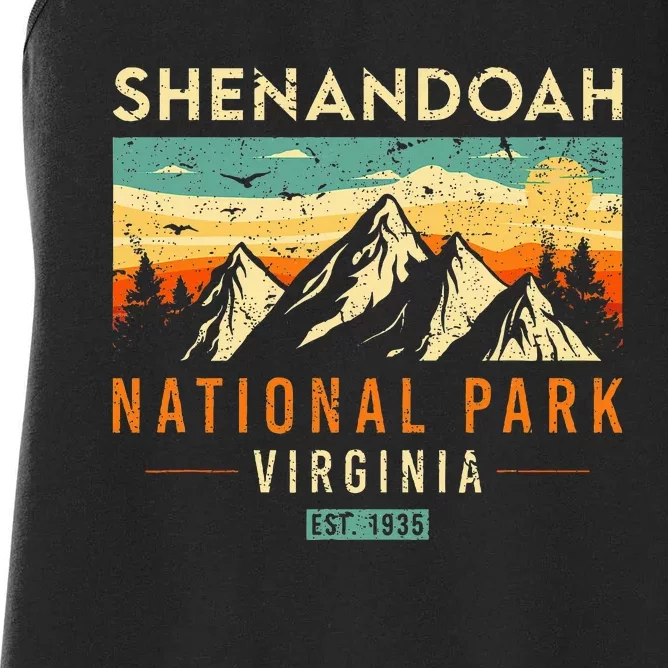 Shenandoah Est. 1935 Retro Virginia National Park Women's Racerback Tank